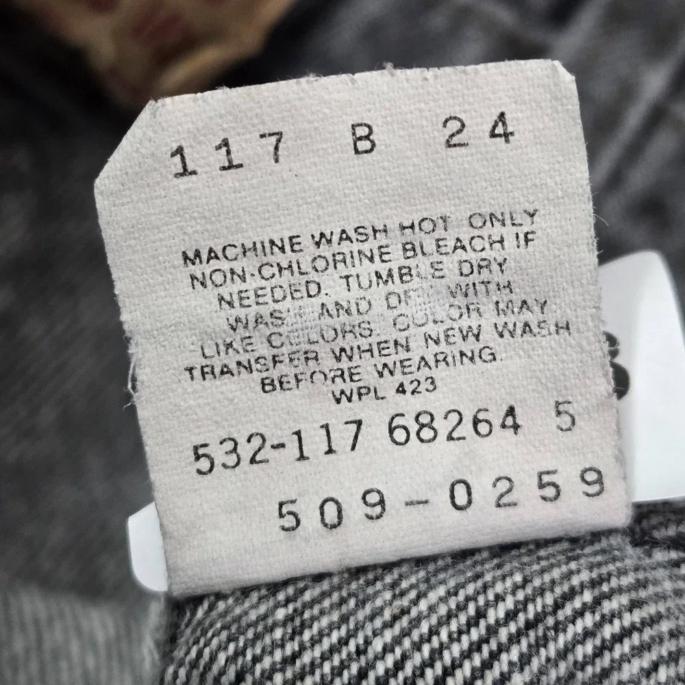 VINTAGE Levi's 509-0259 Men Jeans 34X30 Gray Denim Straight 90s USA READ